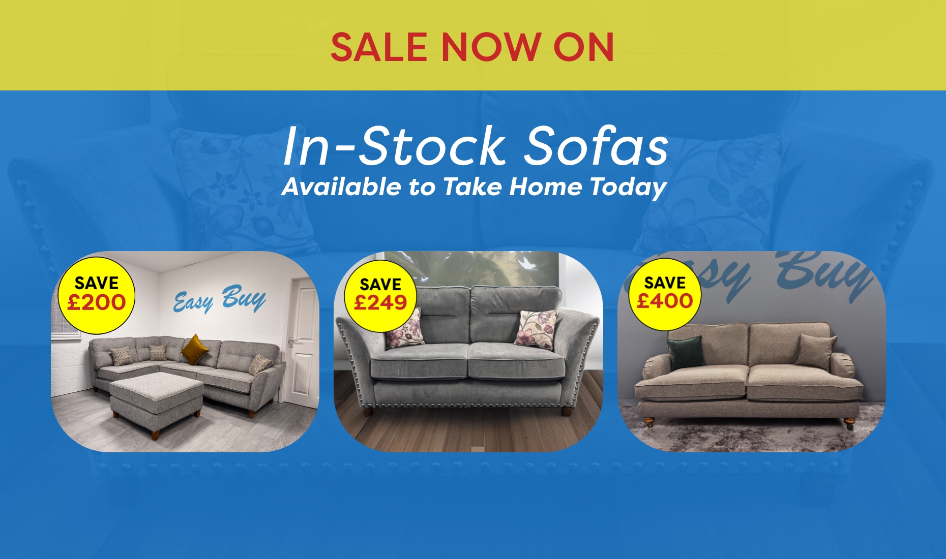 SALE NOW ON - Instock Sofas